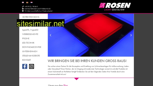 Rosen-lichtwerbung similar sites
