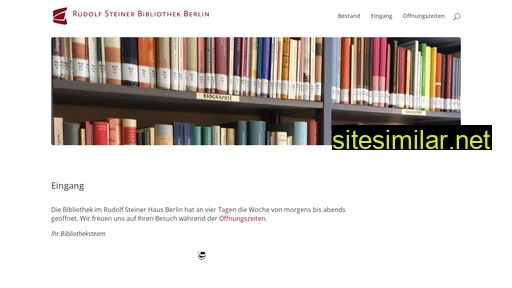 Rudolf-steiner-bibliothek-berlin similar sites