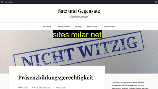 satz-und-gegensatz.de alternative sites