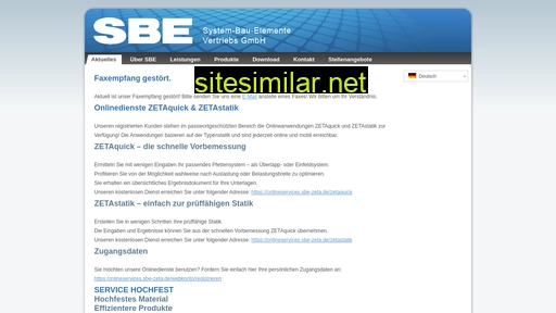 sbe-zeta.de alternative sites
