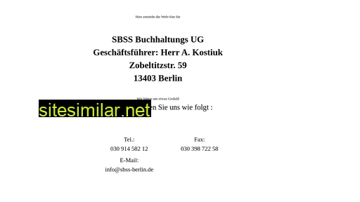 sbss-buchhaltung-berlin.de alternative sites