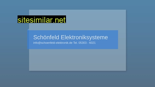 schoenfeld-elektronik.de alternative sites