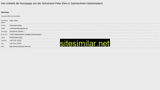 Schreiner-klein similar sites