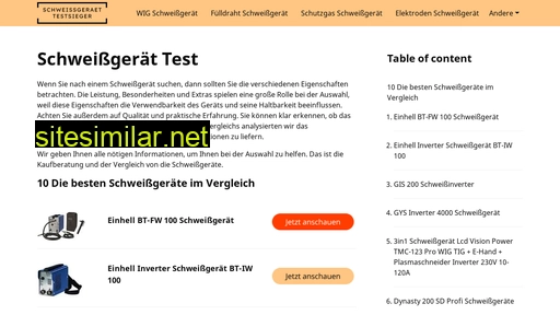 Schweissgeraet-testsieger similar sites