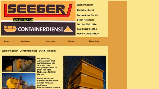 seeger-containerdienst.de alternative sites
