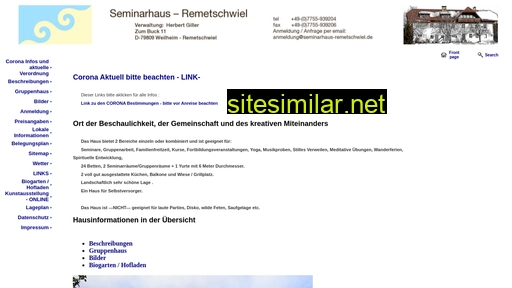 seminarhaus-remetschwiel.de alternative sites