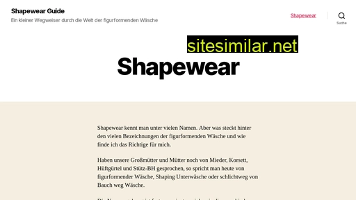 Shapewear-guide similar sites