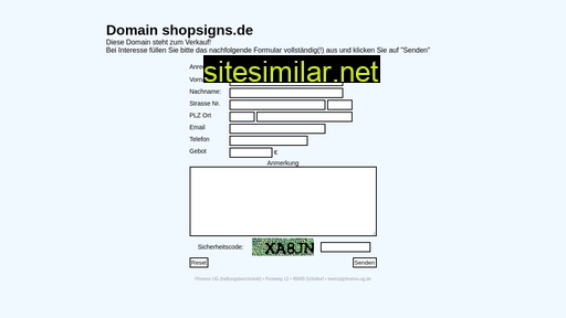 shopsigns.de alternative sites