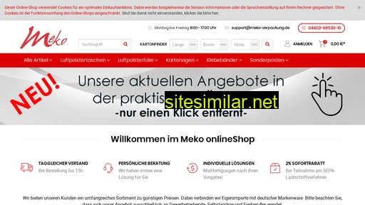 shop.meko-verpackung.de alternative sites