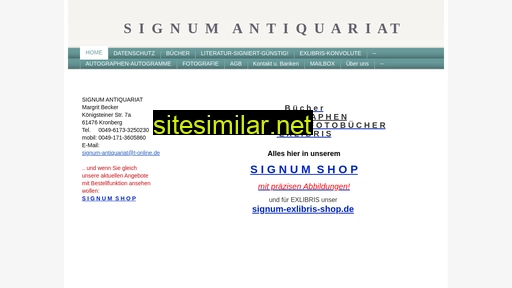 signum-antiquariat.de alternative sites