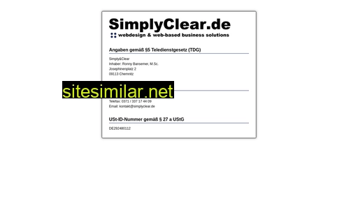 simplyclear.de alternative sites