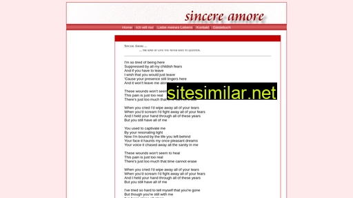 sincere-amore.de alternative sites