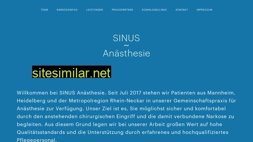 sinus-anaesthesie.de alternative sites