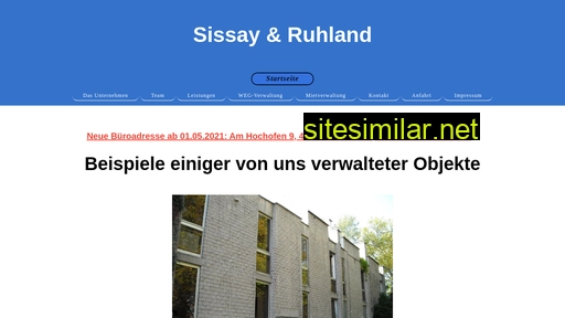 sissay-ruhland.de alternative sites