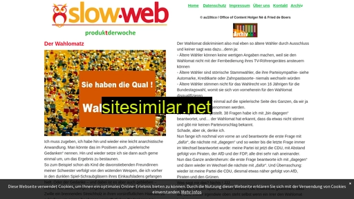Slow-web similar sites