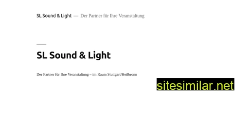 sl-sound-light.de alternative sites