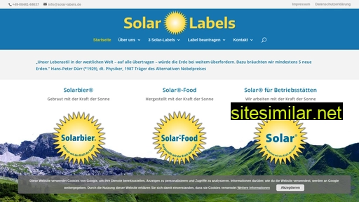 Solar-label similar sites