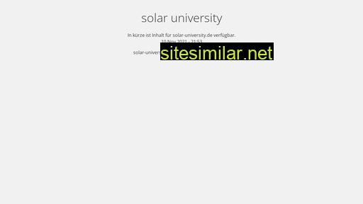solar-university.de alternative sites