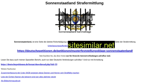 sonnenstaatland.strafermittlung.deutschepetitionen.de alternative sites