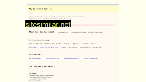 sperrmuelltaxi.de alternative sites