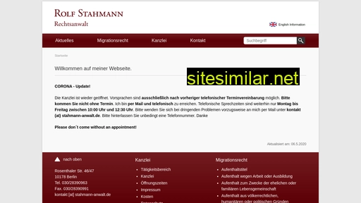 stahmann-anwalt.de alternative sites