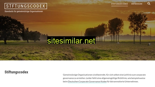 stiftungskodex.de alternative sites