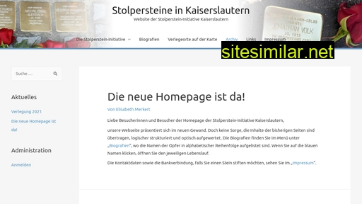 stolpersteine-kl.de alternative sites