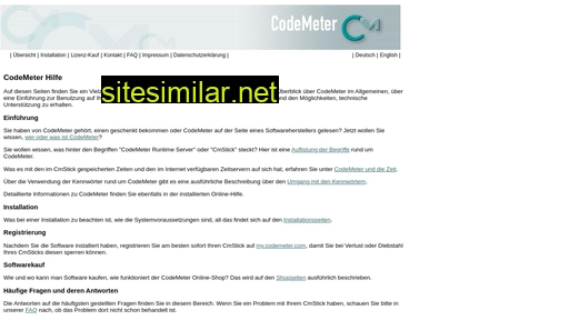 support.codemeter.de alternative sites