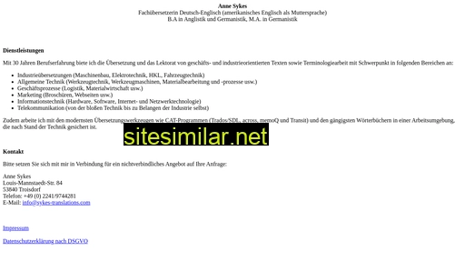 Sykes-translations similar sites
