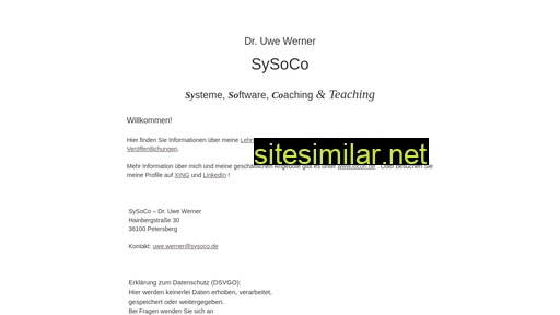 Sysoco similar sites