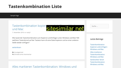 tastenkombination-liste.de alternative sites