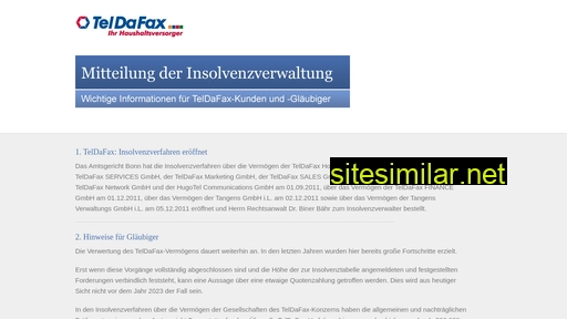 Teldafax similar sites