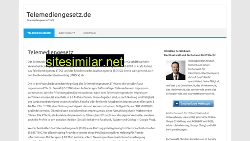 Telemediengesetz similar sites
