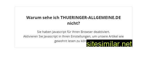 thueringer-allgemeine.de alternative sites