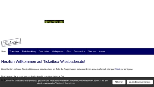 ticketbox-wiesbaden.de alternative sites