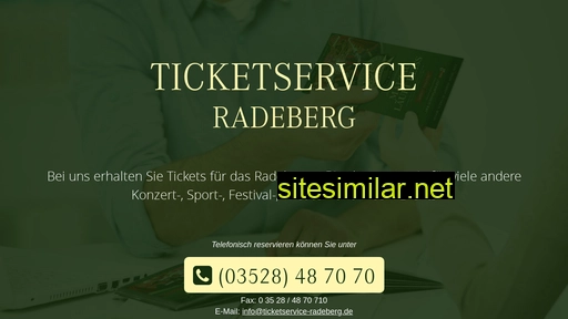 ticketservice-radeberg.de alternative sites