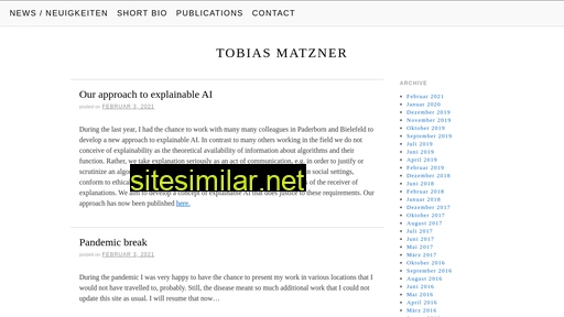 tobiasmatzner.de alternative sites