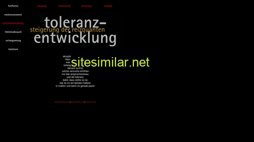 toleranzentwicklung.de alternative sites