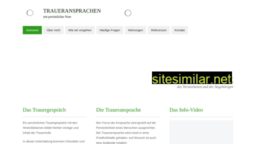 traueransprachen-saarpfalz.de alternative sites