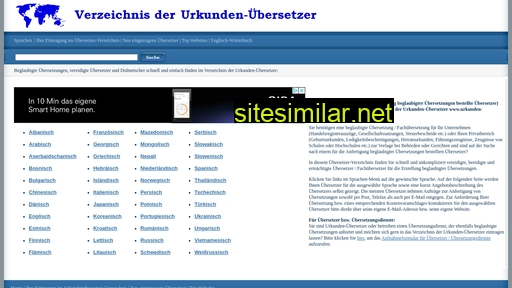 Urkunden-uebersetzungen similar sites
