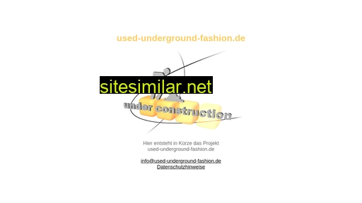 used-underground-fashion.de alternative sites