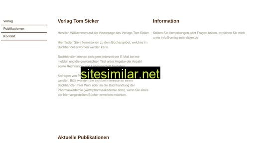 Verlag-tom-sicker similar sites
