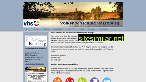 vhs-ratzeburg.de alternative sites