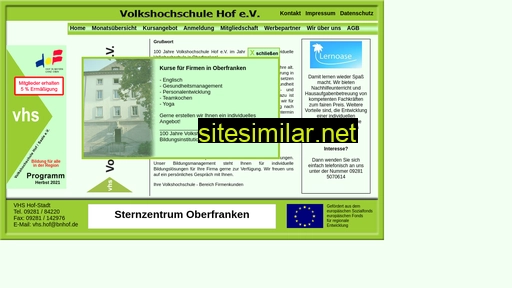 Vhs-stadt-hof similar sites