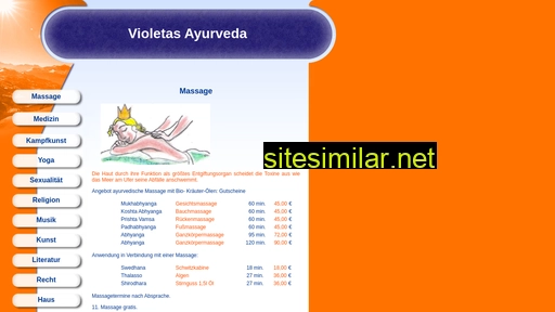Violetasayurveda similar sites