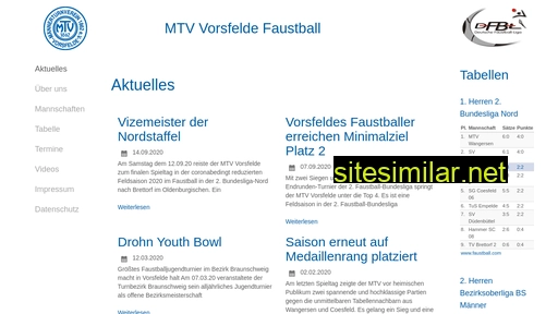 Vorsfelde-faustball similar sites