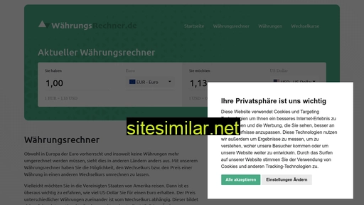 waehrungsrechner.de alternative sites