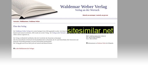 waldemar-weber-verlag.de alternative sites