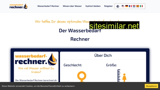 wasserbedarf-rechner.de alternative sites
