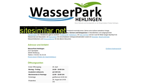 wasserpark-hehlingen.de alternative sites